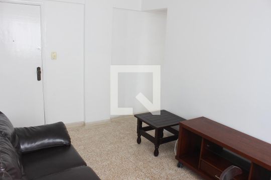 Sala de apartamento para alugar com 1 quarto, 50m² em Centro, São Vicente