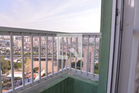 Varanda da sala  de apartamento para alugar com 2 quartos, 54m² em Vila Príncipe de Gales, Santo André