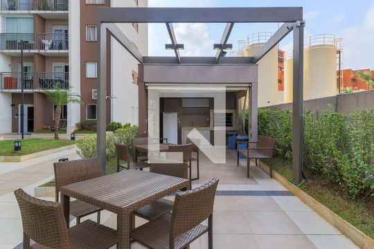 Área comum - Churrasqueira de apartamento para alugar com 1 quarto, 30m² em Jardim Caravelas, São Paulo