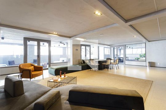 Área comum de kitnet/studio à venda com 1 quarto, 60m² em Moema, São Paulo