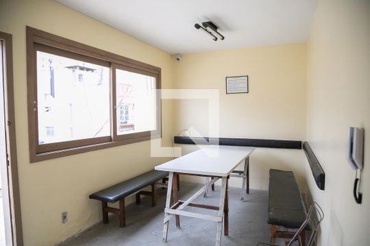 Área comum - Churrasqueira de kitnet/studio à venda com 1 quarto, 24m² em Centro Histórico, Porto Alegre