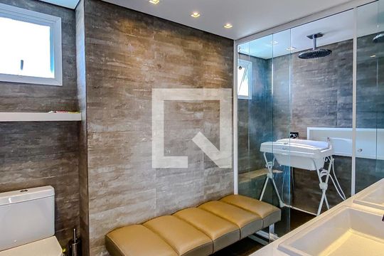 Banheiro  Quarto - Suite  de apartamento à venda com 1 quarto, 80m² em Vila Regente Feijó, São Paulo