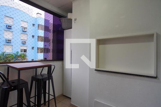 Varanda - Churrasqueira de apartamento à venda com 1 quarto, 59m² em Farrapos, Porto Alegre