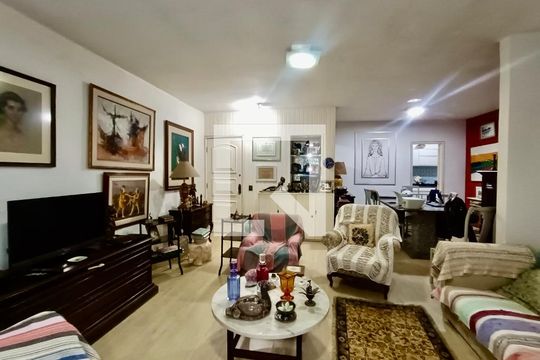 Sala de apartamento à venda com 3 quartos, 125m² em Lagoa, Rio de Janeiro