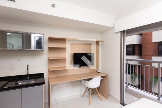 Studio de kitnet/studio para alugar com 1 quarto, 20m² em Indianópolis, São Paulo
