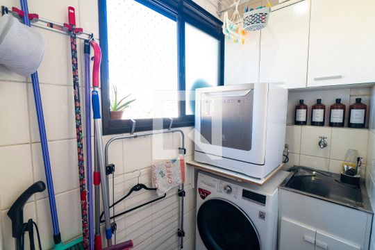 Área de Serviço de apartamento à venda com 2 quartos, 57m² em Vila Monte Alegre, São Paulo