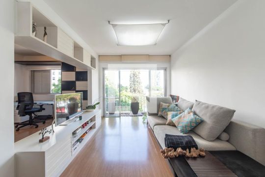Sala de apartamento à venda com 2 quartos, 70m² em Cidade Monções, São Paulo