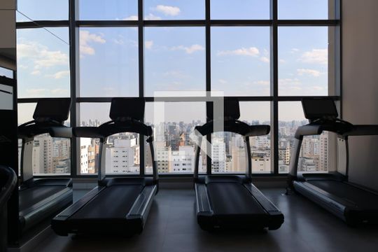 Área comum - Academia de apartamento à venda com 1 quarto, 74m² em Indianópolis, São Paulo
