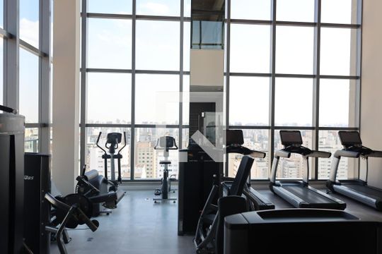 Área comum - Academia de apartamento à venda com 1 quarto, 74m² em Indianópolis, São Paulo