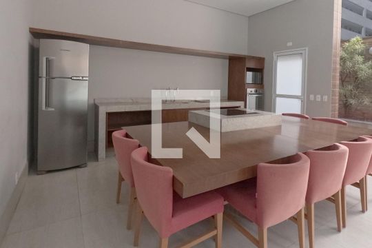 Área Comum - Espaço Gourmet de apartamento para alugar com 1 quarto, 42m² em Gonzaga, Santos