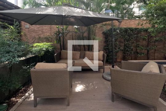 Área Comum - Espaço verde de apartamento para alugar com 1 quarto, 42m² em Gonzaga, Santos