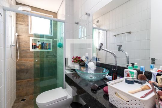 Banheiro da Suíte de apartamento à venda com 3 quartos, 88m² em Parque Mandaqui, São Paulo