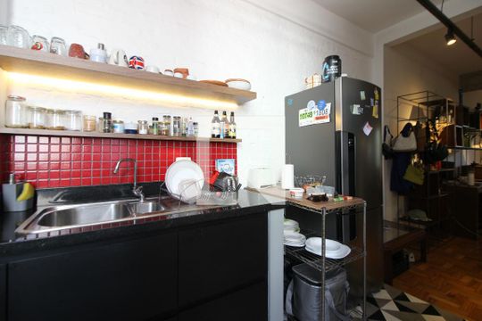 Cozinha e Área de Serviço de apartamento para alugar com 1 quarto, 62m² em Pinheiros, São Paulo