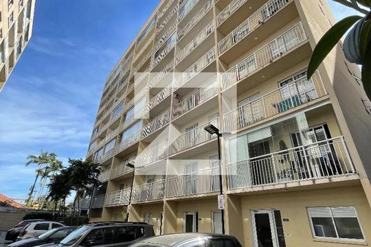 Fachada do bloco de apartamento à venda com 1 quarto, 28m² em Ferreira, São Paulo