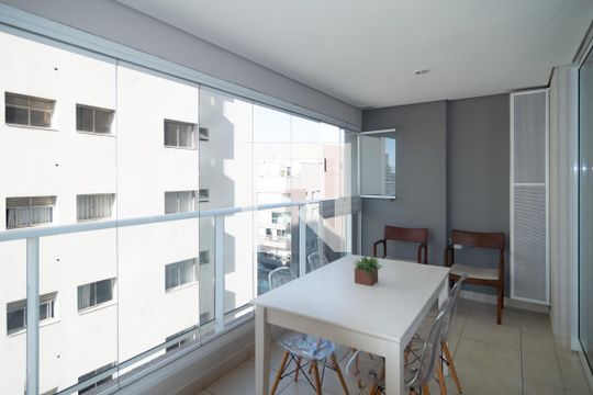 Varanda de apartamento à venda com 1 quarto, 51m² em Consolação, São Paulo