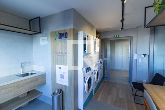 Área Comum - Lavanderia de kitnet/studio à venda com 1 quarto, 27m² em Chácara Seis de Outubro, São Paulo