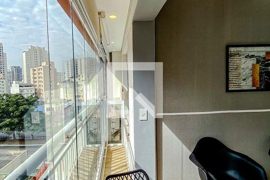 Varanda da Sala de kitnet/studio à venda com 1 quarto, 33m² em Vila Mariana, São Paulo