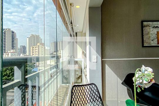 Varanda da Sala de kitnet/studio à venda com 1 quarto, 33m² em Vila Mariana, São Paulo
