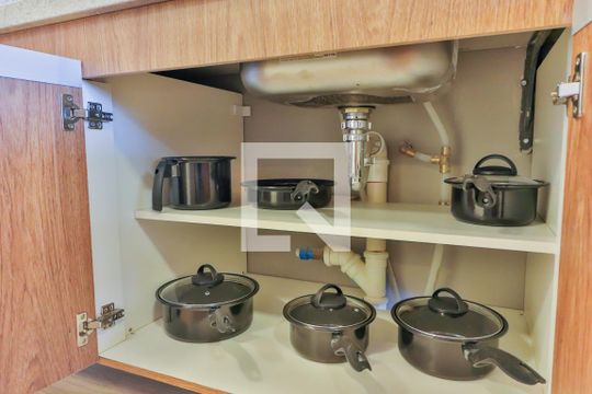 Detalhes Cozinha de kitnet/studio para alugar com 1 quarto, 29m² em Butantã, São Paulo