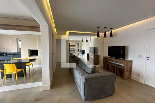Sala de apartamento para alugar com 3 quartos, 107m² em Empresarial 18 do Forte, Barueri