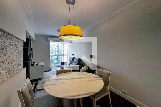 Sala de apartamento para alugar com 2 quartos, 70m² em Brooklin Novo, São Paulo