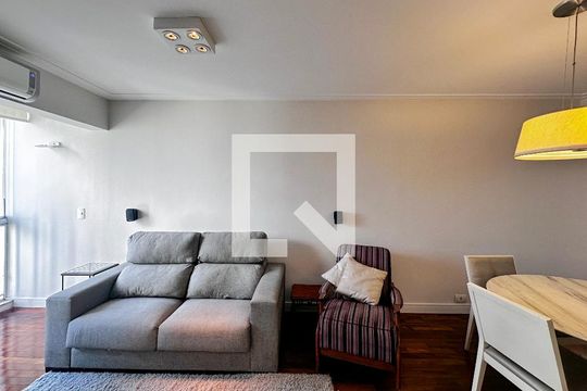 Sala de apartamento para alugar com 2 quartos, 70m² em Brooklin Novo, São Paulo