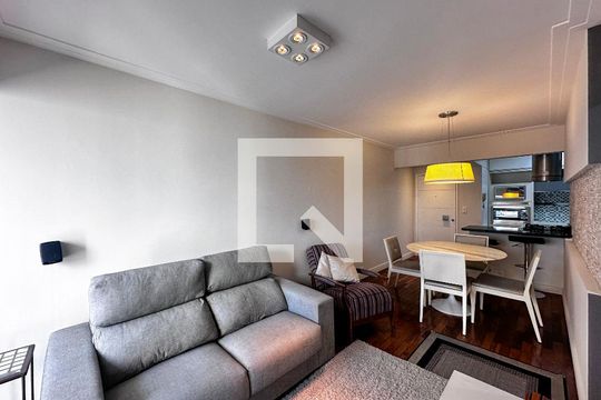 Sala de apartamento para alugar com 2 quartos, 70m² em Brooklin Novo, São Paulo