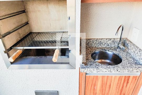 Varanda Gourmet de apartamento à venda com 2 quartos, 54m² em Parque das Nações, Santo André