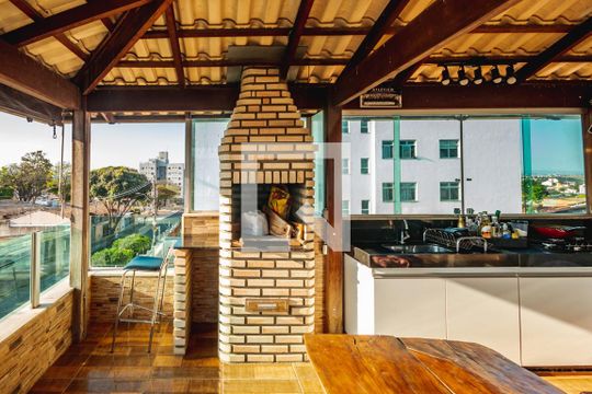 Área gourmet de apartamento à venda com 3 quartos, 114m² em Rio Branco, Belo Horizonte
