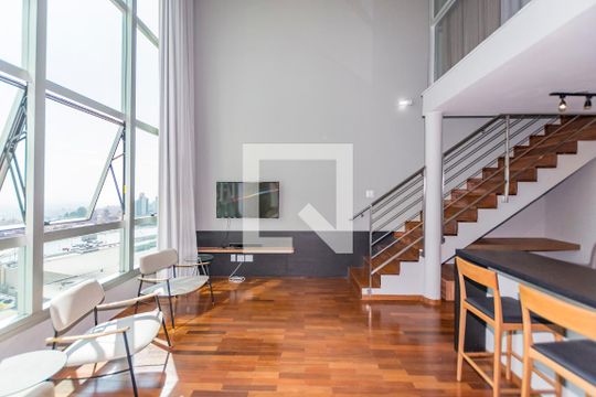 Sala de apartamento à venda com 1 quarto, 76m² em Belvedere, Belo Horizonte