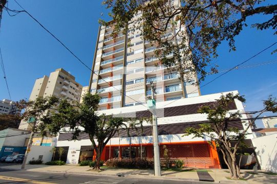Fachada do Condomínio de apartamento para alugar com 1 quarto, 37m² em Cambuí, Campinas