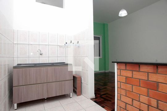 Cozinha + Área de Serviço de kitnet/studio à venda com 1 quarto, 40m² em Centro Histórico, Porto Alegre