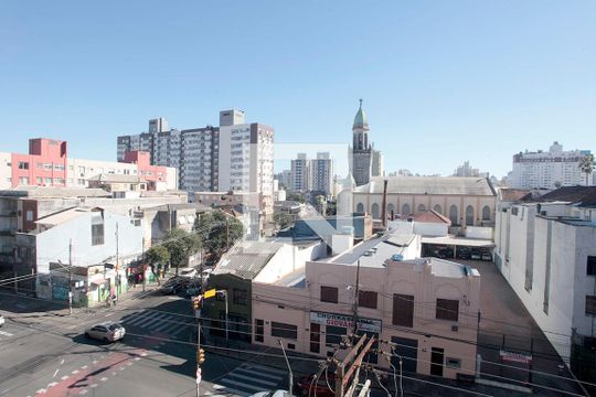 Area Comum - Terraço 5o Andar Vista de kitnet/studio à venda com 1 quarto, 43m² em Farroupilha, Porto Alegre