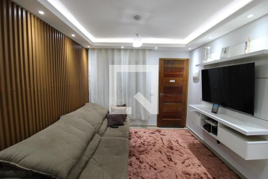 Sala / Cozinha de casa de condomínio à venda com 2 quartos, 50m² em Vila Isolina Mazzei, São Paulo
