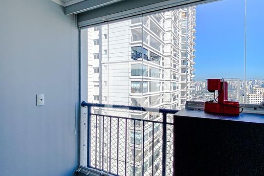 Varanda da Sala de apartamento à venda com 2 quartos, 55m² em Brás, São Paulo