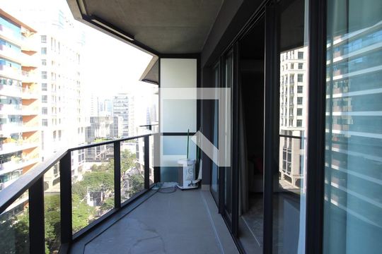 Varanda Sala/Cozinha de kitnet/studio à venda com 1 quarto, 43m² em Vila Olímpia, São Paulo