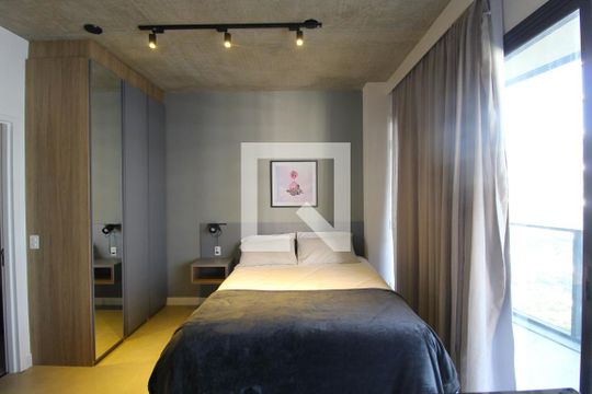 Quarto Suíte de kitnet/studio à venda com 1 quarto, 43m² em Vila Olímpia, São Paulo