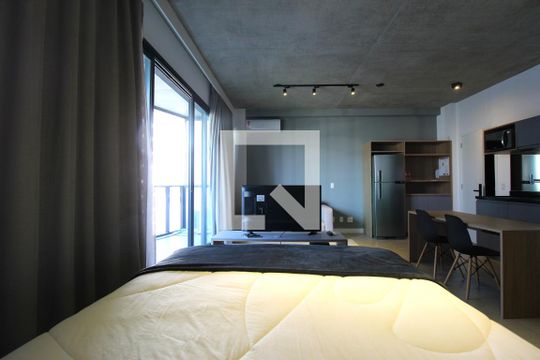 Quarto Suíte de kitnet/studio à venda com 1 quarto, 43m² em Vila Olímpia, São Paulo