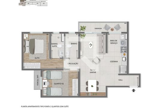Apartamento à venda com 3 quartos, 70m² em Indaiá, Belo Horizonte