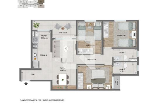 Apartamento à venda com 2 quartos, 73m² em Indaiá, Belo Horizonte