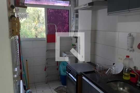 Cozinha de apartamento à venda com 2 quartos, 48m² em Vargem Pequena, Rio de Janeiro