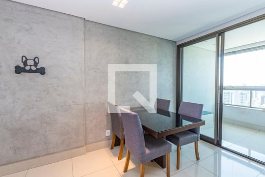 Sala de apartamento para alugar com 1 quarto, 55m² em Vila da Serra, Nova Lima