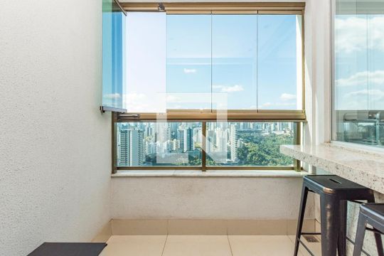 Varanda da Sala de apartamento para alugar com 1 quarto, 55m² em Vila da Serra, Nova Lima