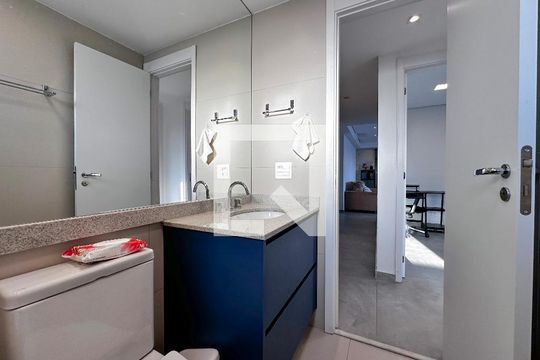 Banheiro Social de apartamento à venda com 3 quartos, 110m² em Brooklin Novo, São Paulo