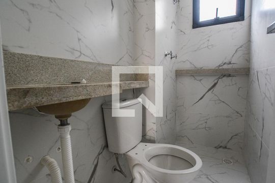 Banheiro da Suíte de apartamento à venda com 3 quartos, 86m² em Jardim Bela Vista, Santo André
