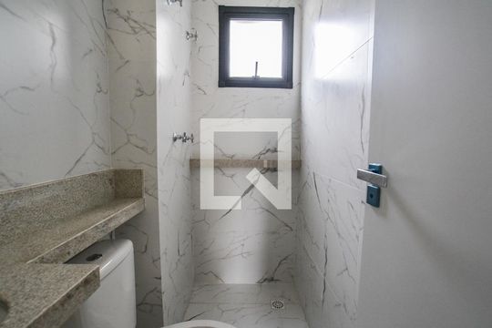 Banheiro da Suíte de apartamento à venda com 3 quartos, 86m² em Jardim Bela Vista, Santo André