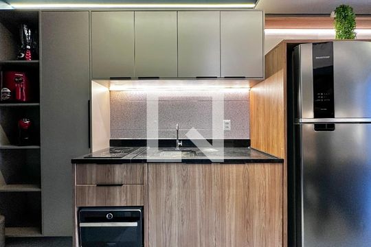 Cozinha de kitnet/studio à venda com 0 quarto, 29m² em Brooklin, São Paulo