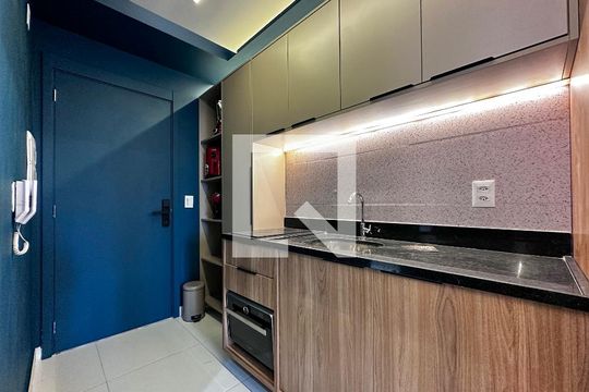 Cozinha de kitnet/studio à venda com 0 quarto, 29m² em Brooklin, São Paulo