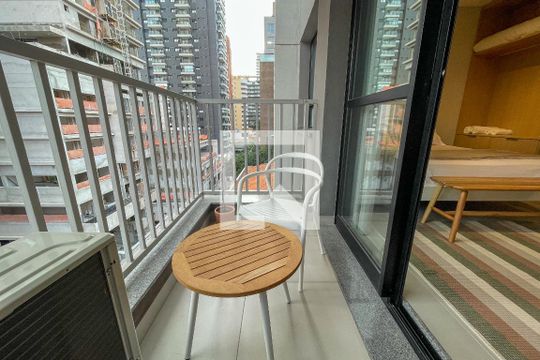 Varanda do Studio de kitnet/studio para alugar com 1 quarto, 25m² em Pinheiros, São Paulo
