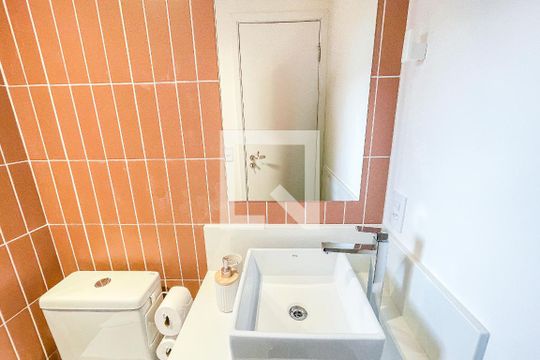 Banheiro Studio de kitnet/studio para alugar com 1 quarto, 25m² em Pinheiros, São Paulo